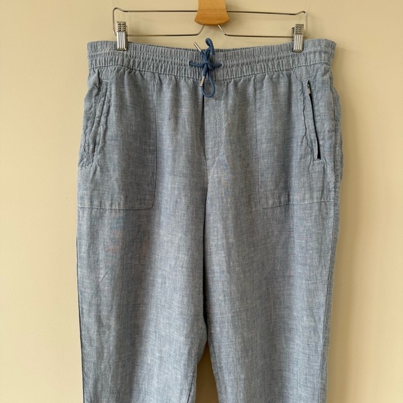 Athleta Sky Blue Retreat Linen Jogger (Size:16) - Picture 6 of 11